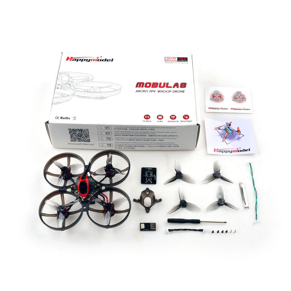 Happymodel Mobula8 ELRS V3 2S 85mm Micro FPV Whoop Drone Kit