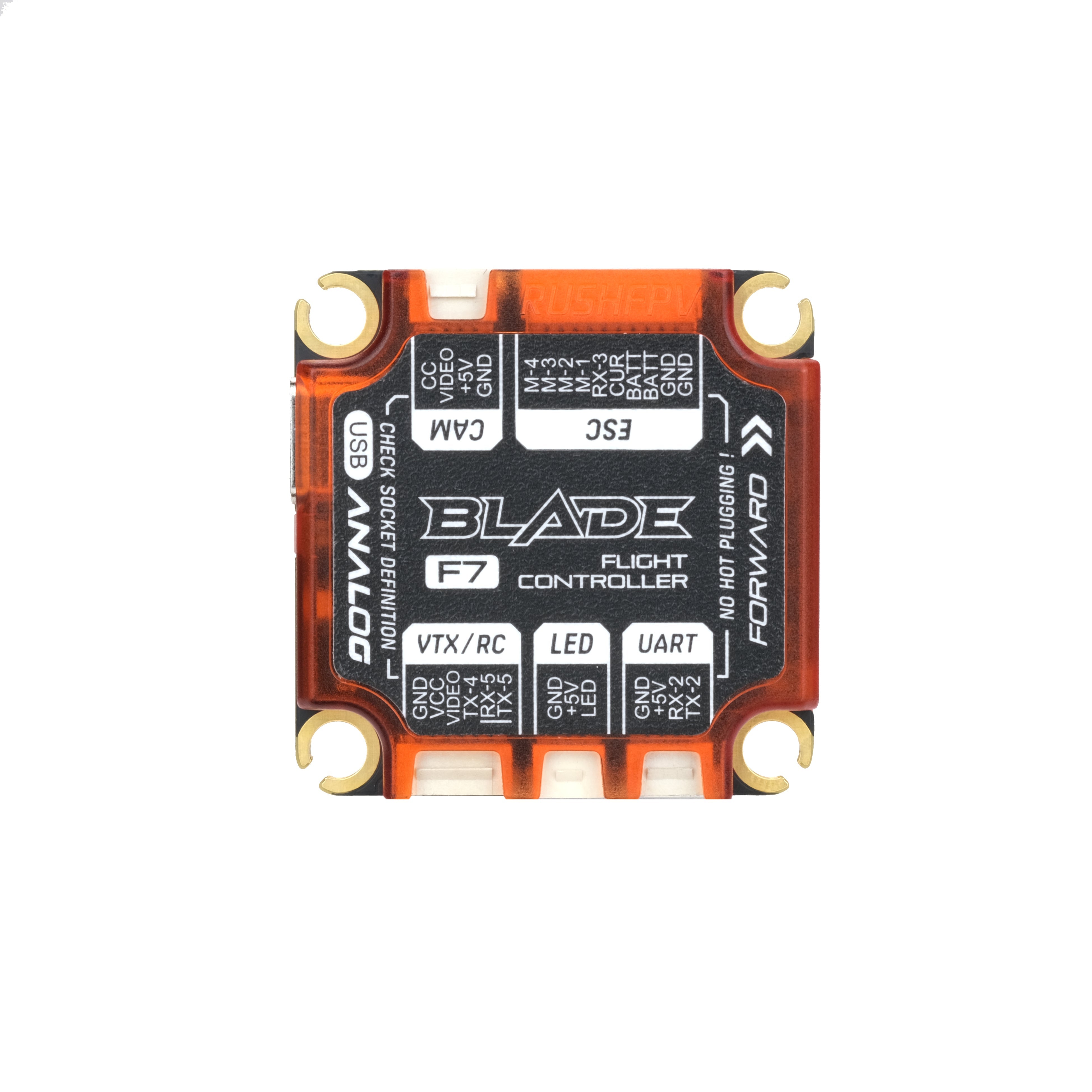 RUSH BLADE F722 Analog Stack: 60A Extreme ESC, 3-6S Power for FPV Drones