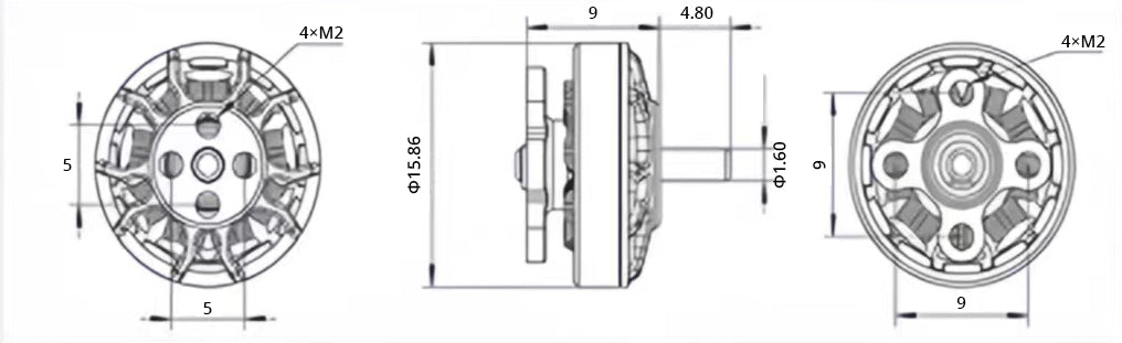 Flywoo ROBO 1202.5 11500kv Gold/Purple FPV Motor for Ultralight Drones