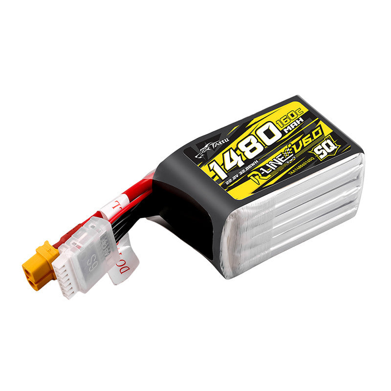 Tattu R-Line V6.0 1480mAh 6S 160C SQ LiPo Battery