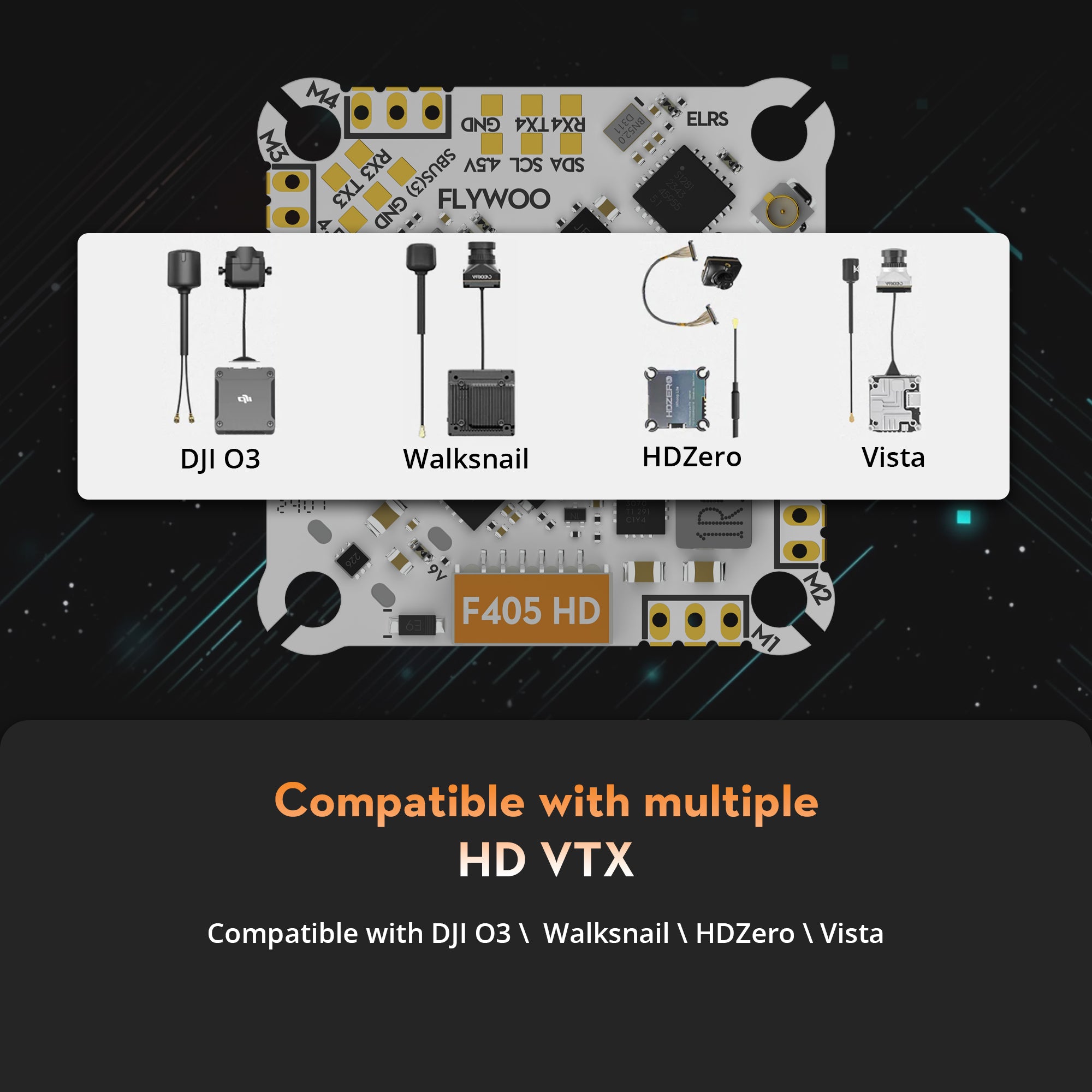 Flywoo GOKU F405 HD 1-2S 12A ELRS AIO V2 FPV Drone Flight Controller