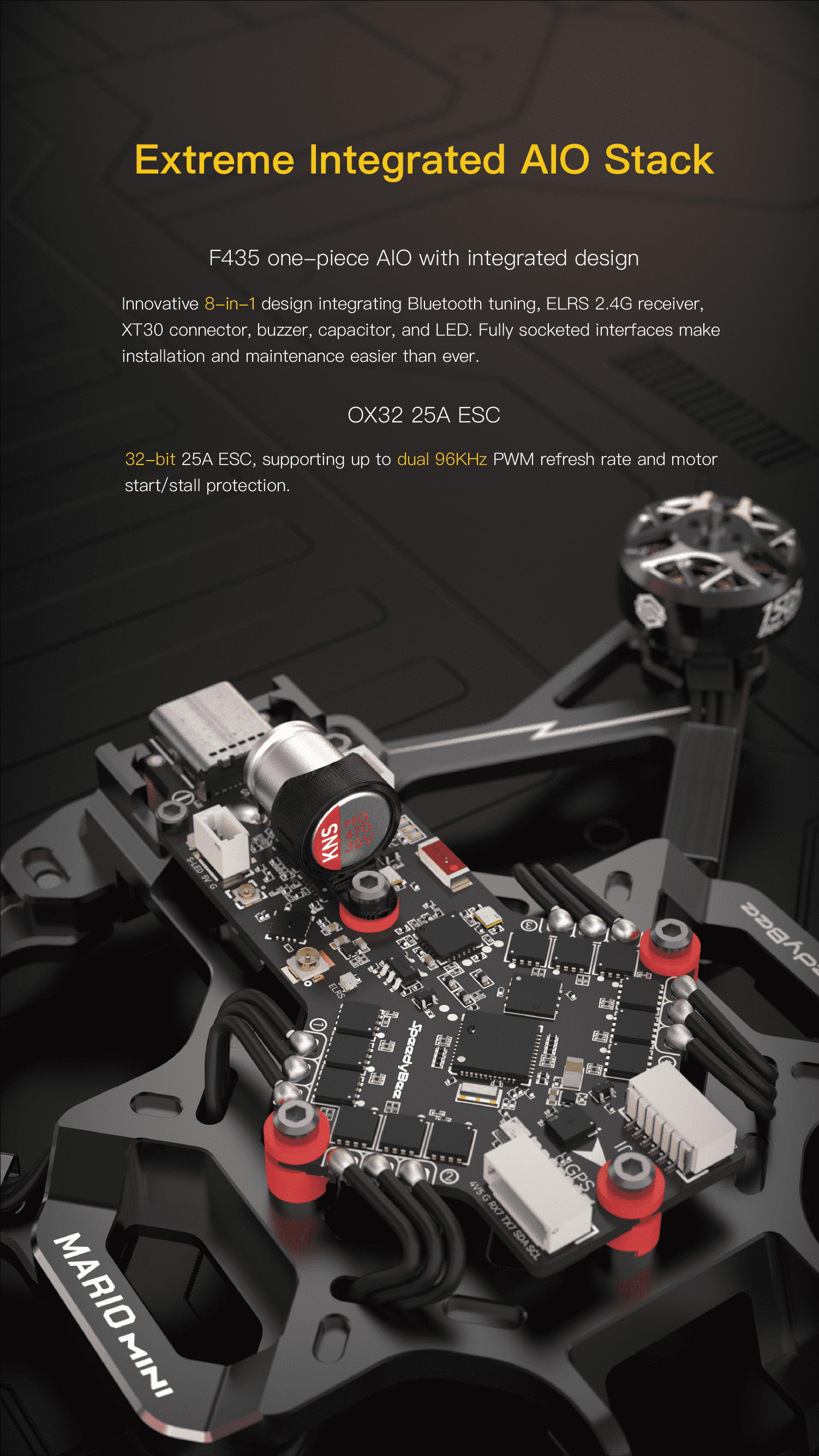 SpeedyBee Mario MiniX Modular O4 FPV Drone HD Digital VTX