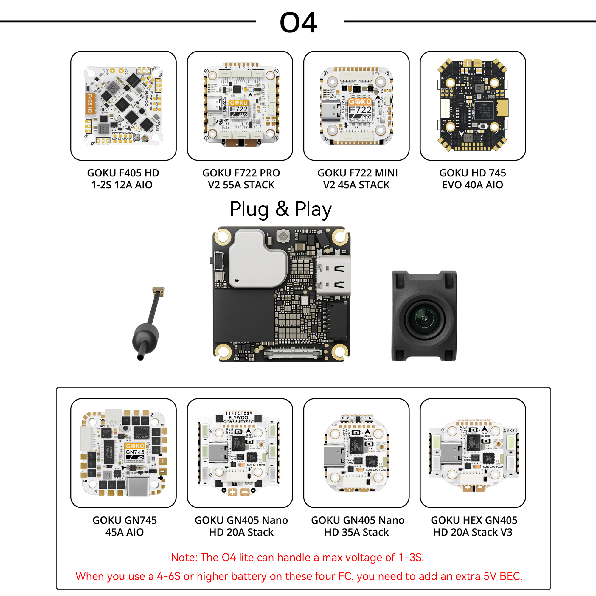 Flywoo GOKU F722 Pro Mini V2 45A 32Bit 20x20 FPV Flight Controller Stack