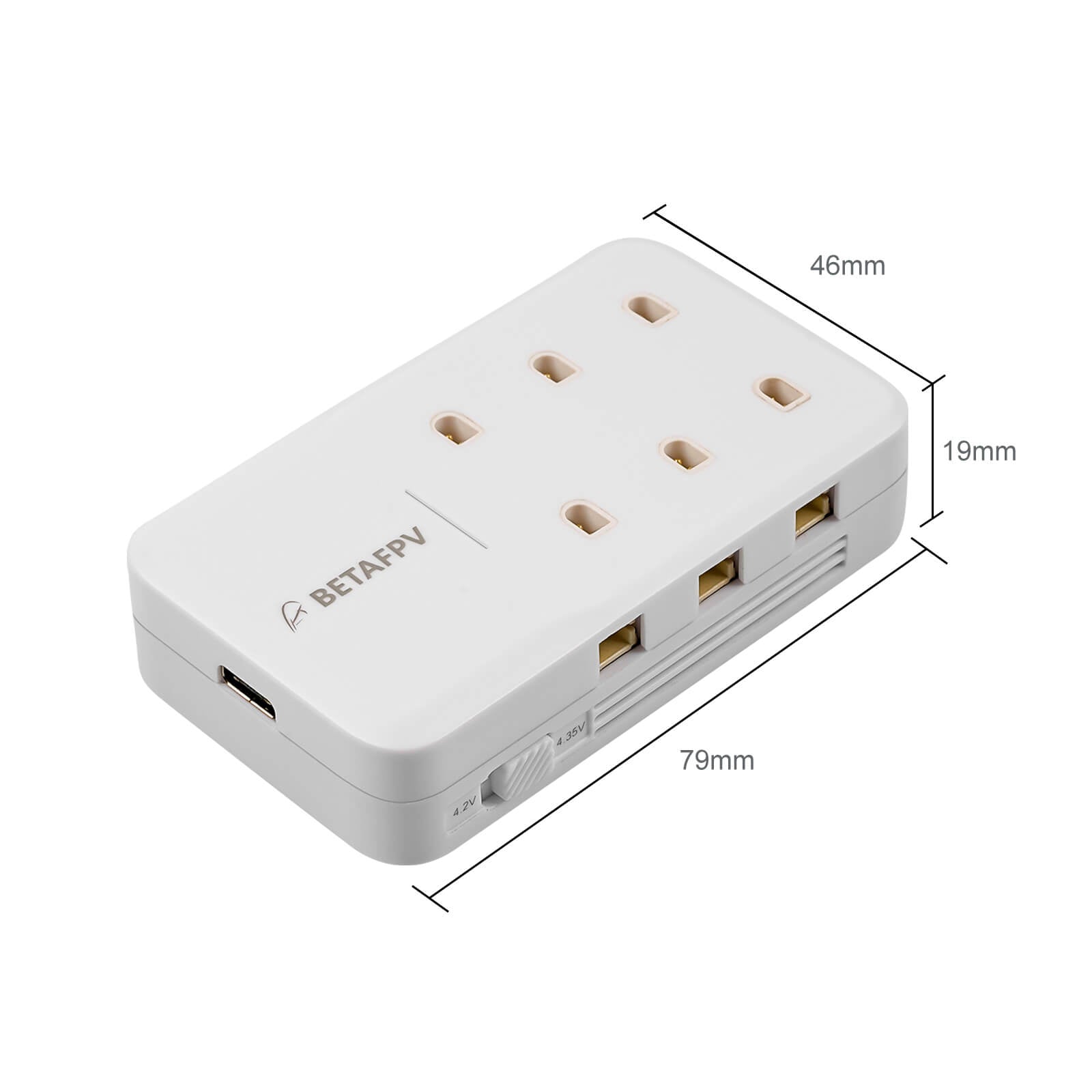Universal 6-Port 1S LiHV Battery Charger with 30W Type-C Fast Adapter