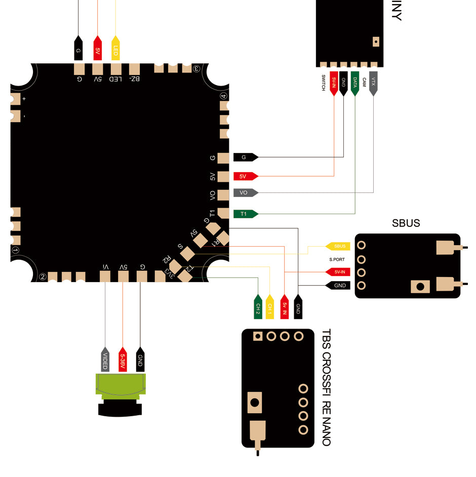 T-MOTORHOBBY F411 AIO Flight Controller 1S 13A BL32