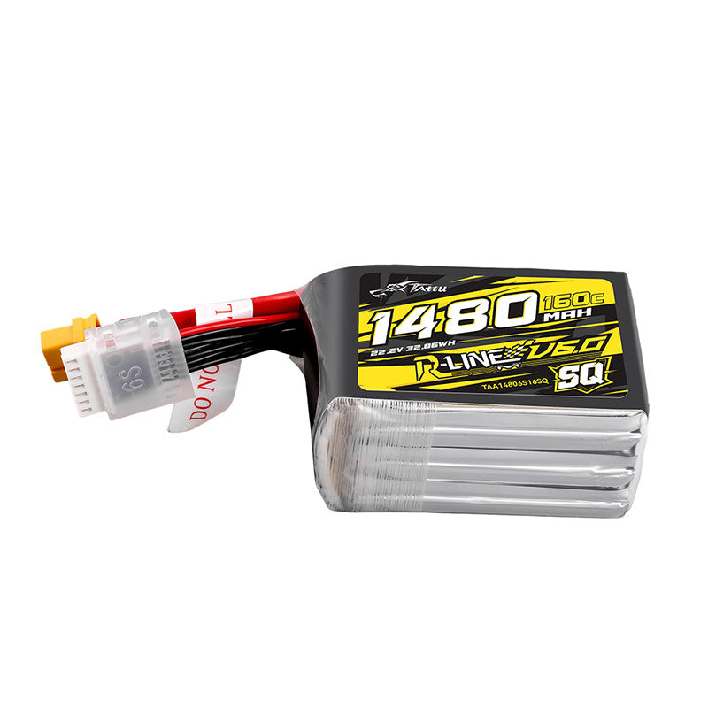 Tattu R-Line V6.0 1480mAh 6S 160C SQ LiPo Battery