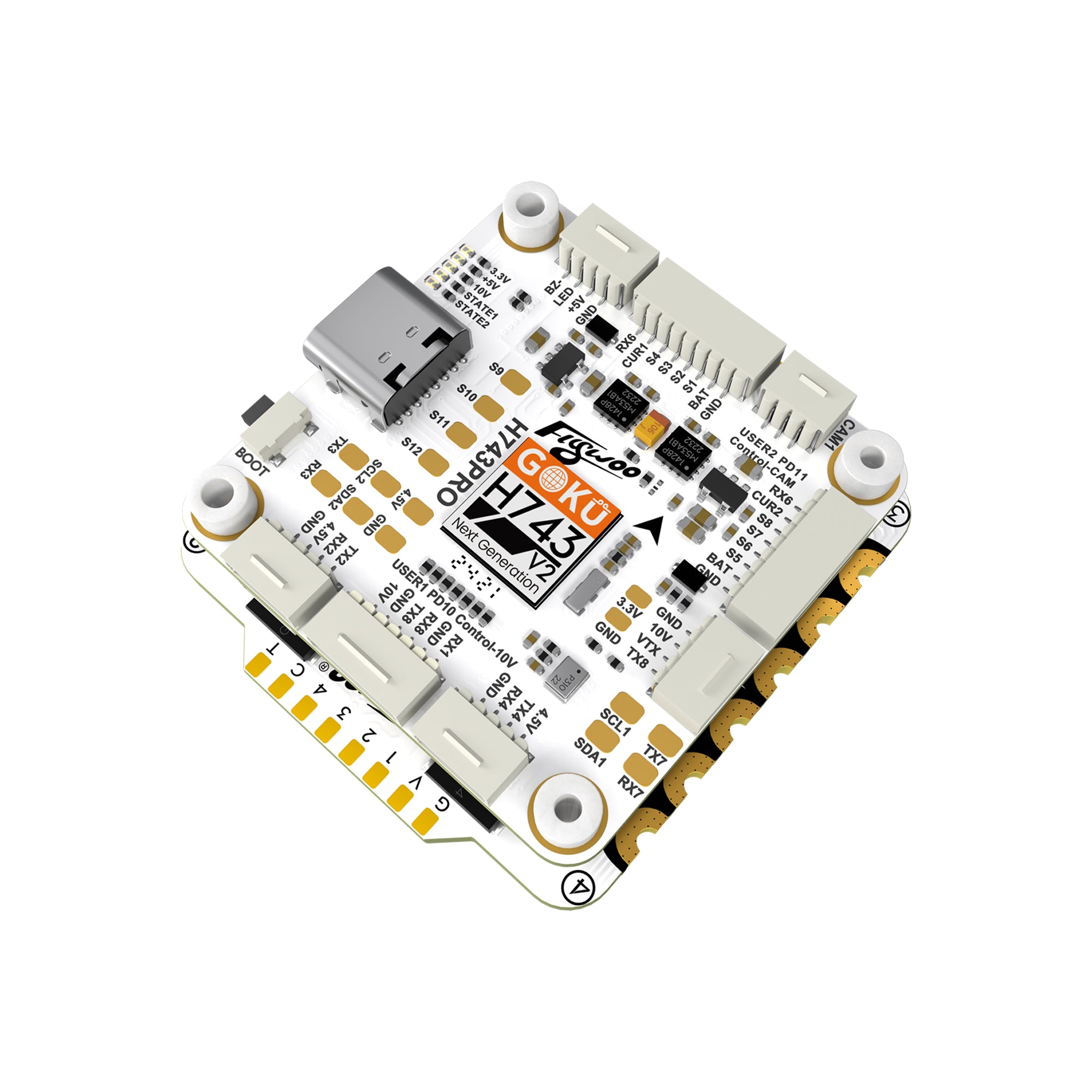 Flywoo GOKU H743 Pro 55A 32-bit FPV Flight Controller ESC Stack