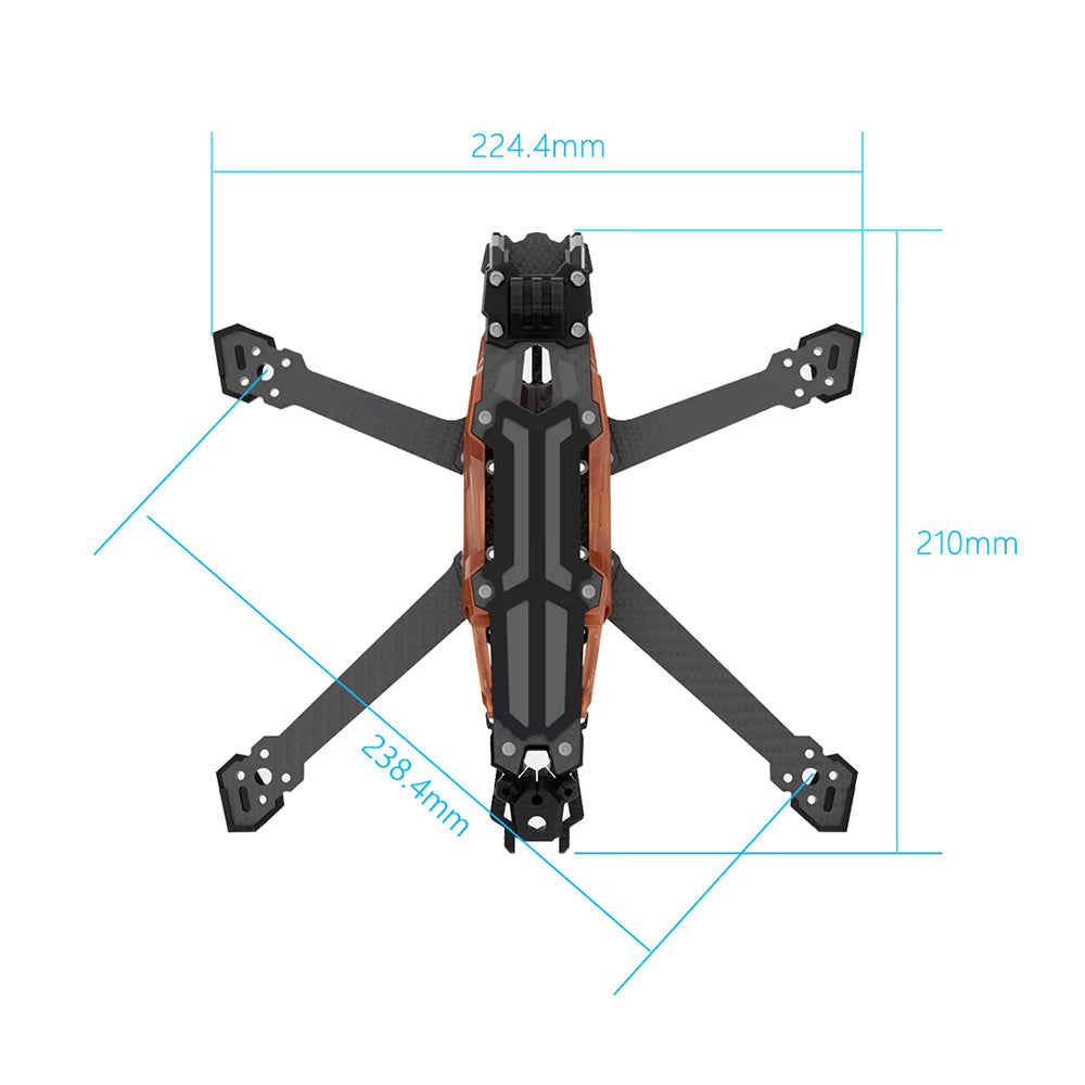 GEPRC Vapor D5 O4 Pro Freestyle Frame 5" Carbon Deadcat