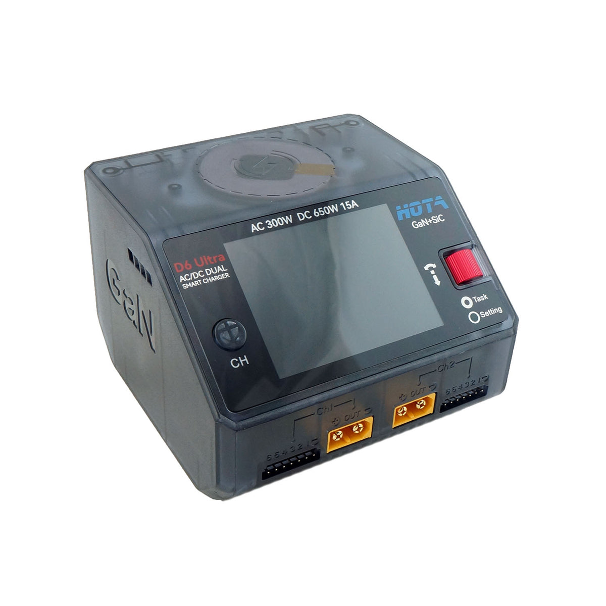 HOTA D6 Ultra Dual-Channel AC300W DC650W 15A Smart Charger
