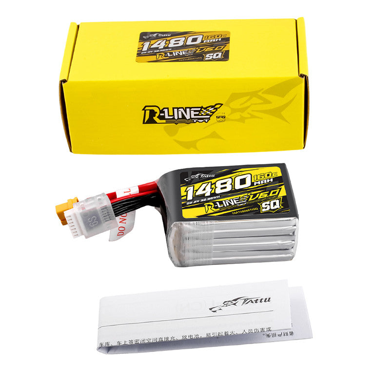 Tattu R-Line V6.0 1480mAh 6S 160C SQ LiPo Battery