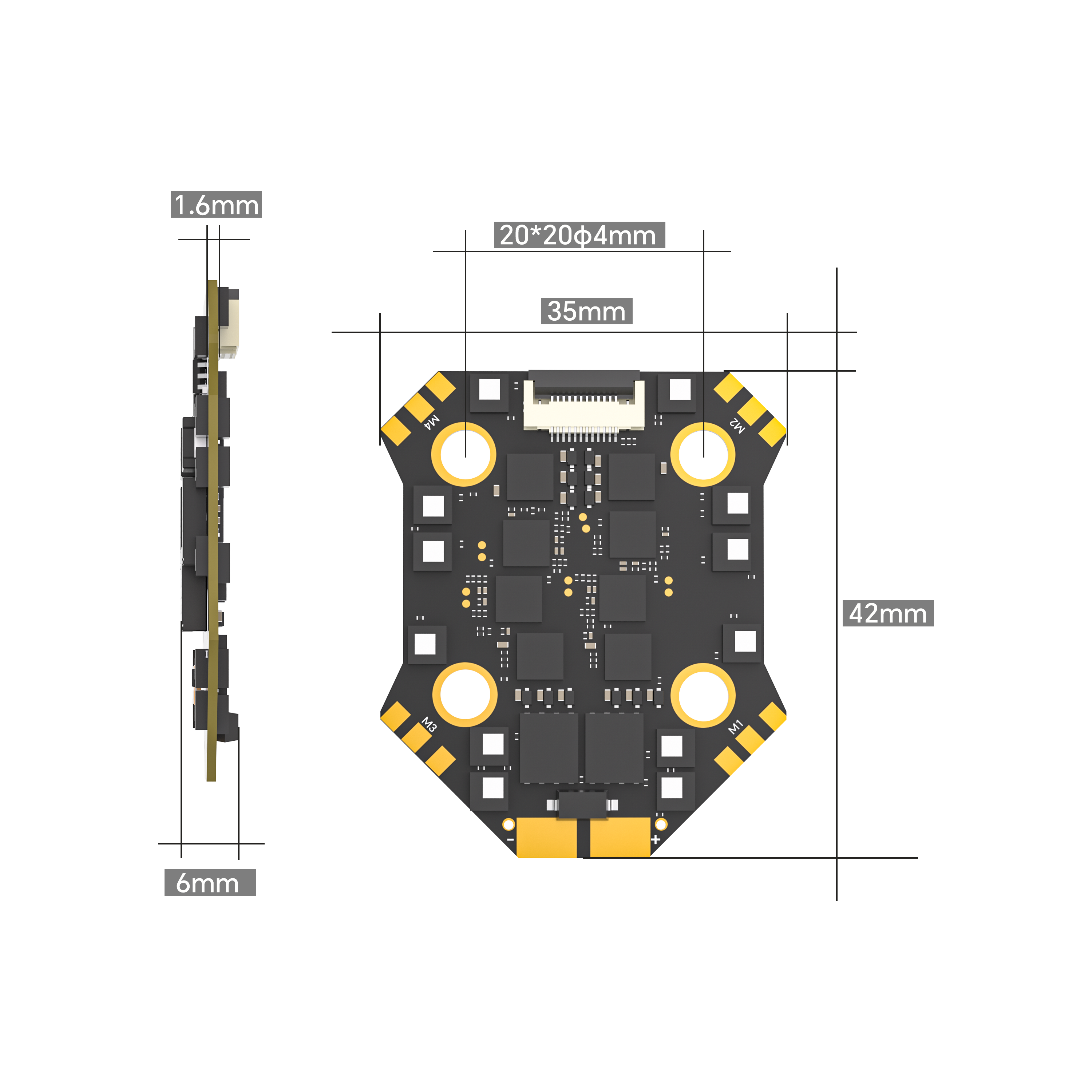 Borg Mini F7 Stack Flight Controller With 60 4-IN-1 ESC