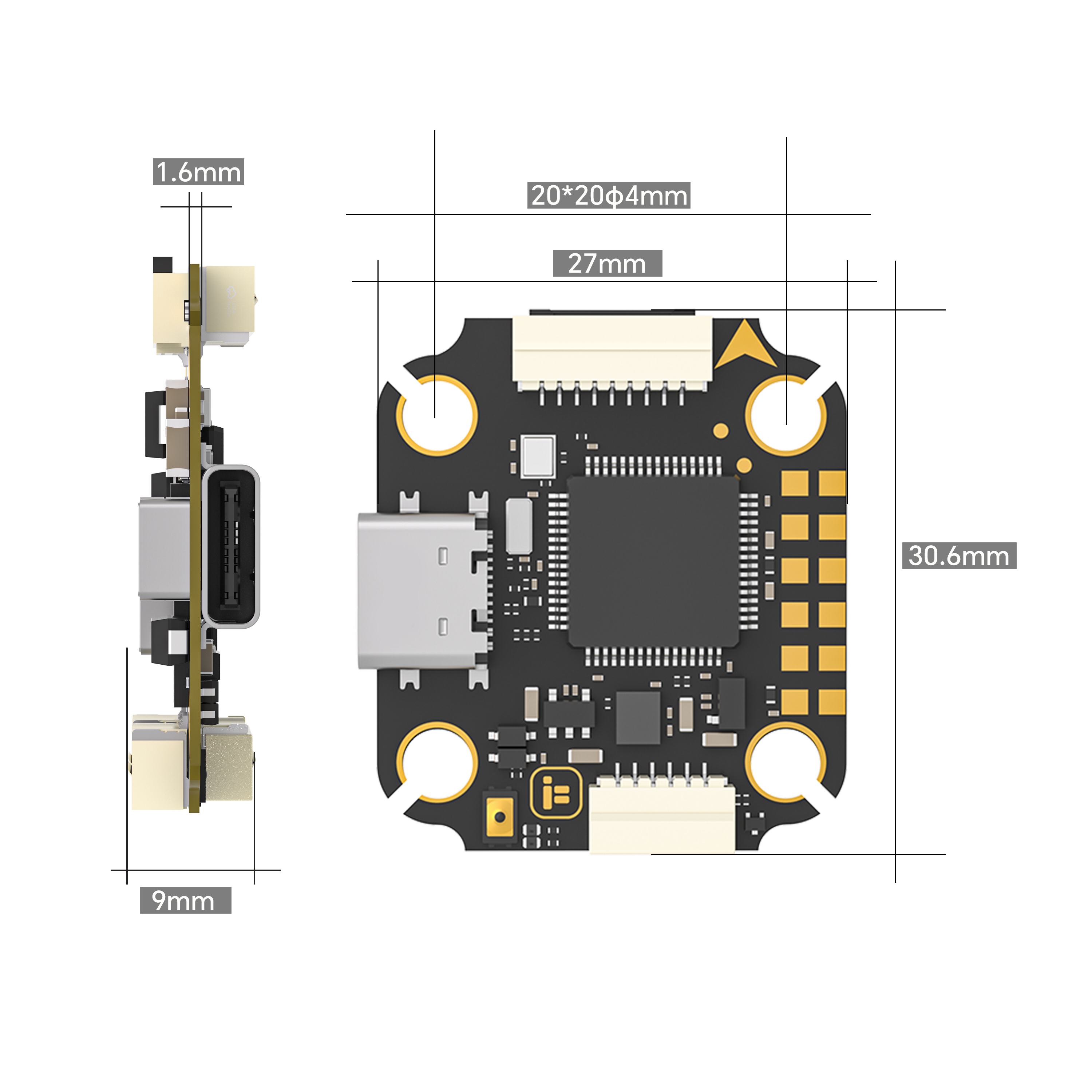 Borg Mini F7 Stack Flight Controller With 60 4-IN-1 ESC