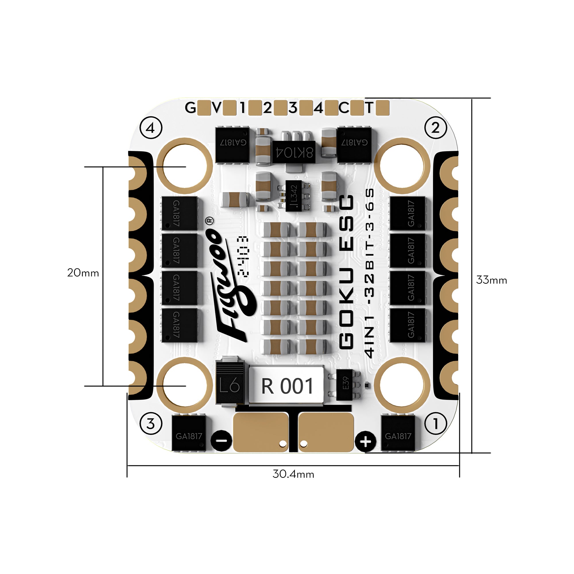 Flywoo GOKU F722 Pro Mini V2 45A 32Bit 20x20 FPV Flight Controller Stack
