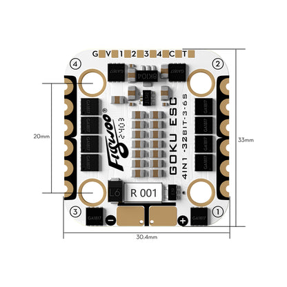 Flywoo GOKU F722 Pro Mini V2 45A 32Bit 20x20 FPV Flight Controller Stack
