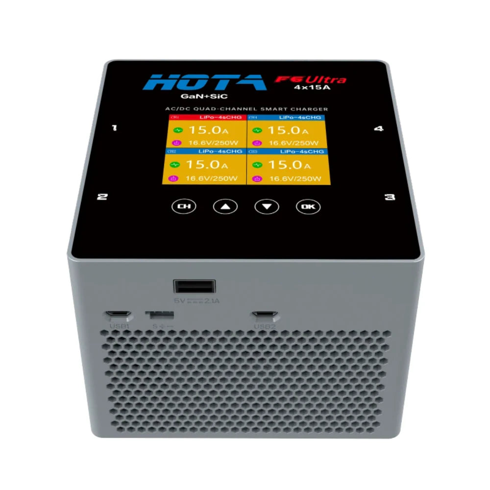 HOTA F6 Ultra Quad Channel AC500W DC1000W 15A Smart Charger