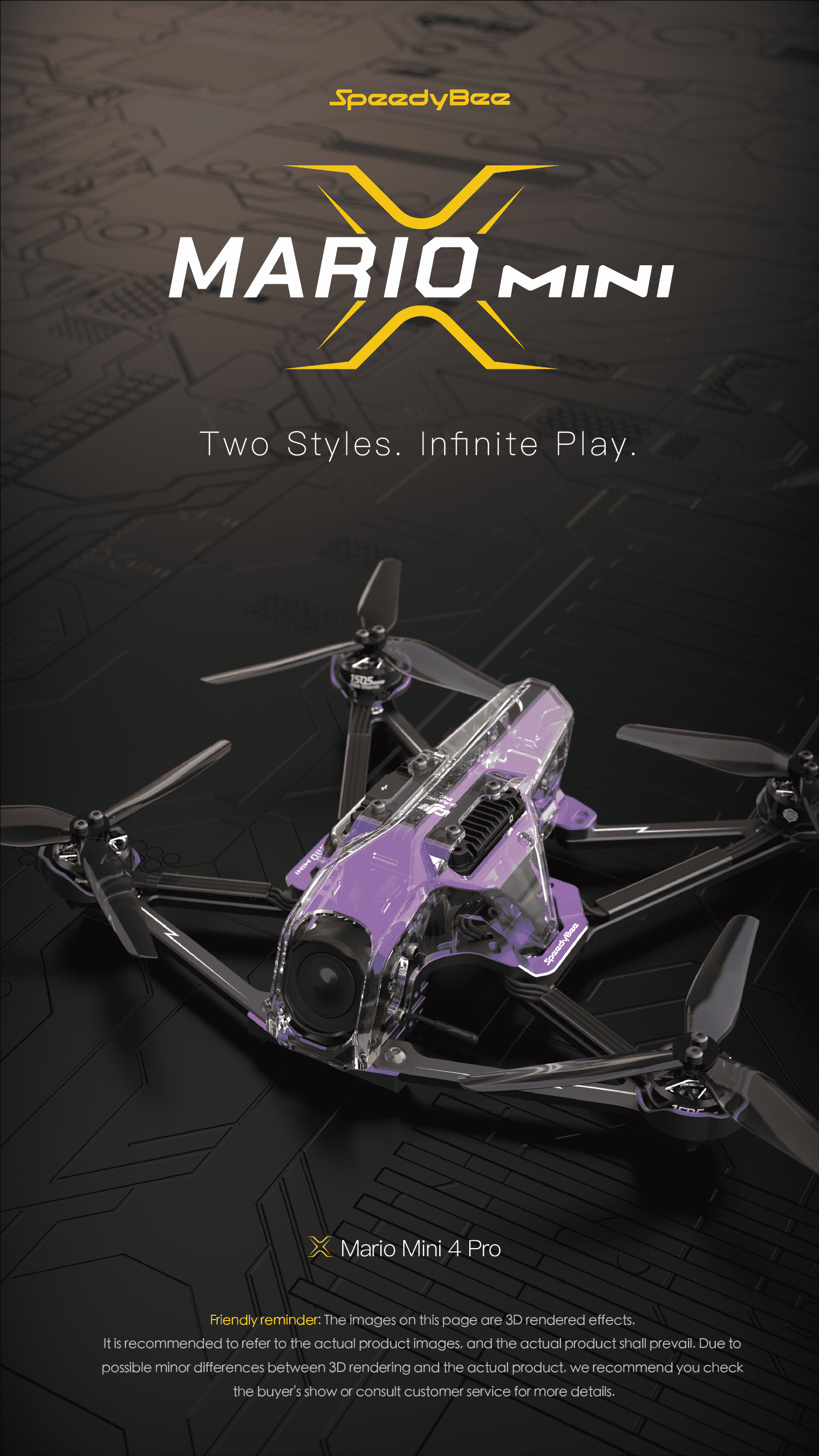 SpeedyBee Mario MiniX Modular O4 FPV Drone HD Digital VTX