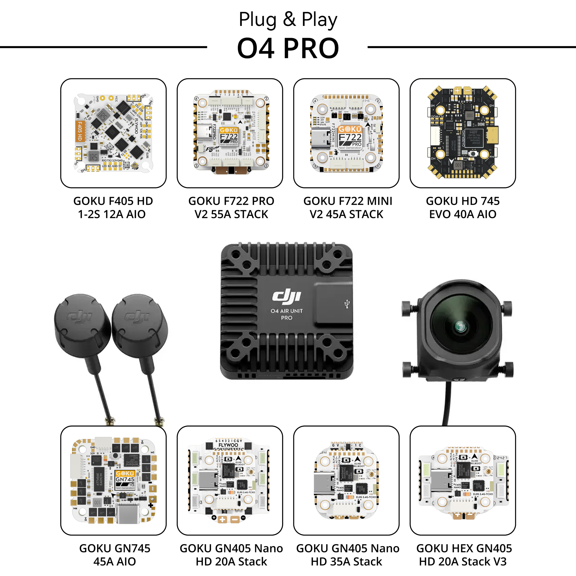 Flywoo GOKU F722 Pro Mini V2 45A 32Bit 20x20 FPV Flight Controller Stack