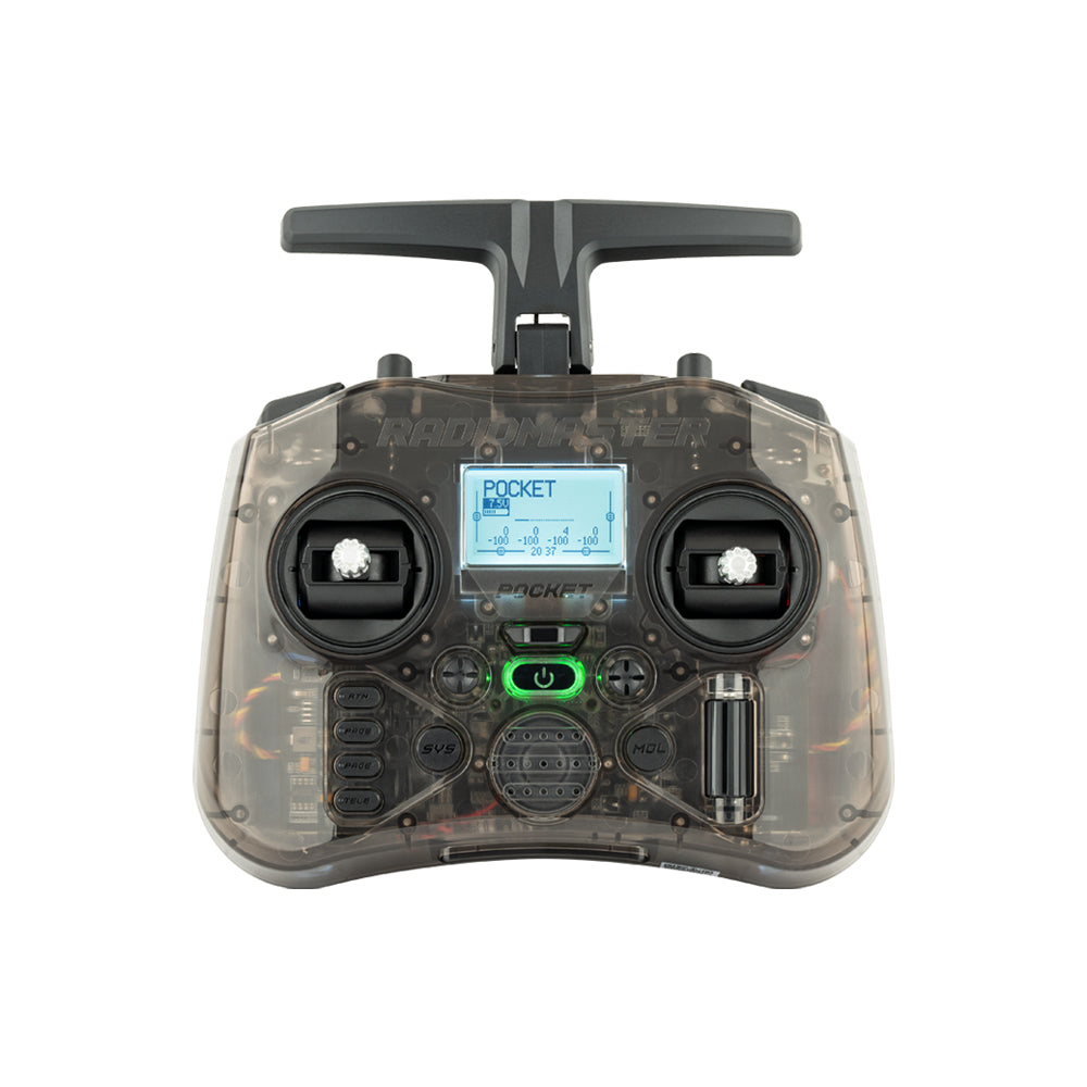 Compact RadioMaster Pocket FPV RC Controller with EdgeTX, ELRS/CC2500, Hall Gimbals
