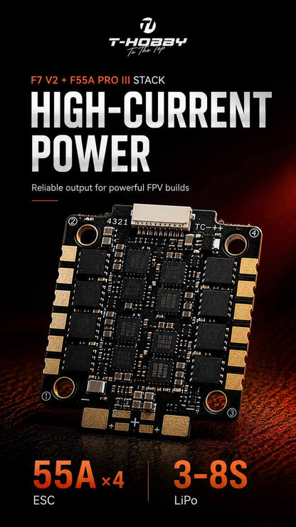 T-HOBBY F7 V2 Flight Controller Stack F55A Pro III 2-6S
