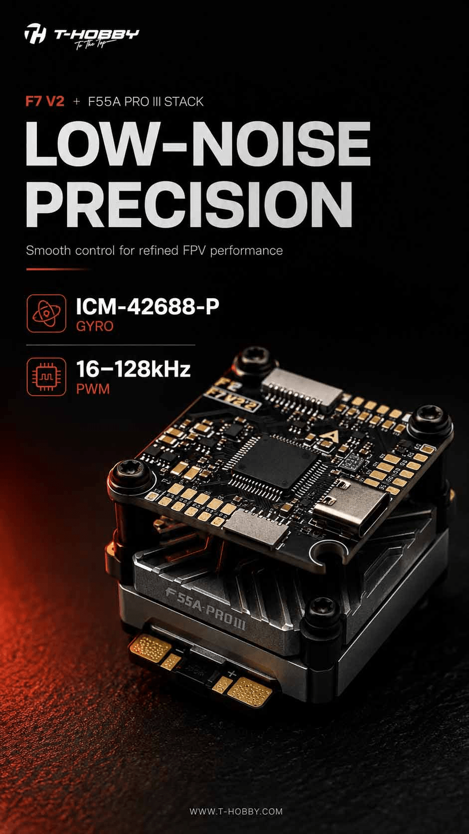 T-HOBBY F7 V2 Flight Controller Stack F55A Pro III 2-6S