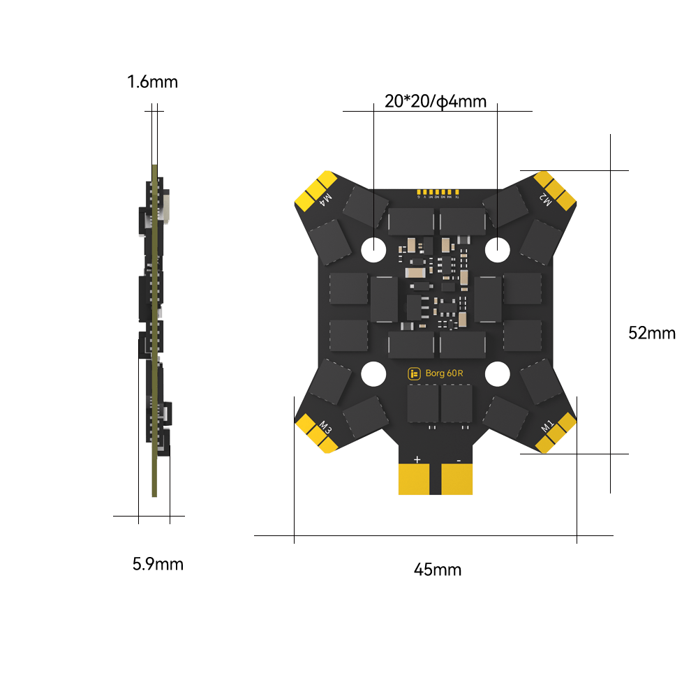 iFlight Borg 60R Brushless ESC 60A 3-8S Race