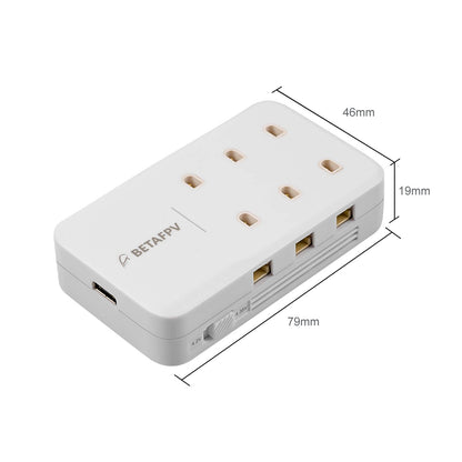 Universal 6-Port 1S LiHV Battery Charger with 30W Type-C Fast Adapter
